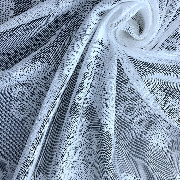 High Quality Polyester Gold Lace Curtain Fabric Jacquard Curtain Fabric