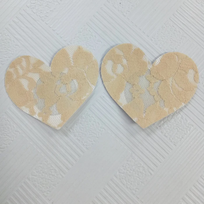 Wholesale Sexy Ladies Nude Lace Heart Shape Nipple Pasties - Buy Fabric ...