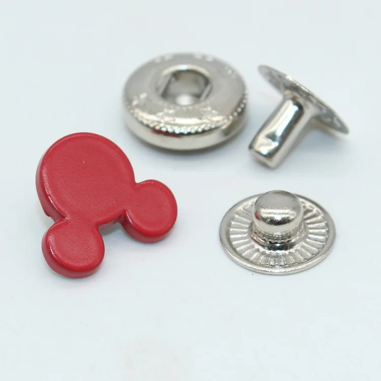
colorful color mickey shape snaps for child clothing 