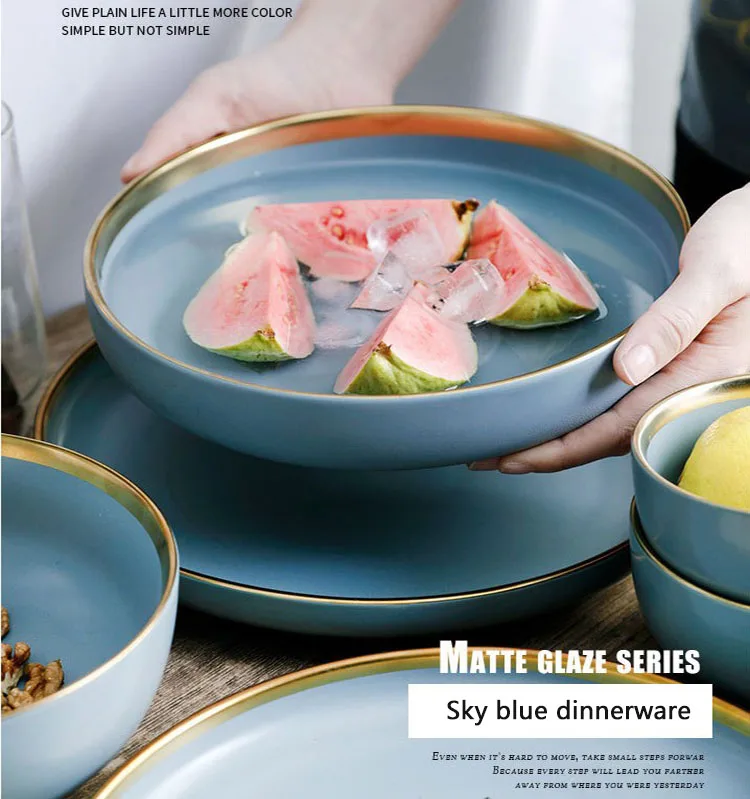 Luxury Hotel Restaurant Crockery Tableware Daily Use Ceramic Dish Plate