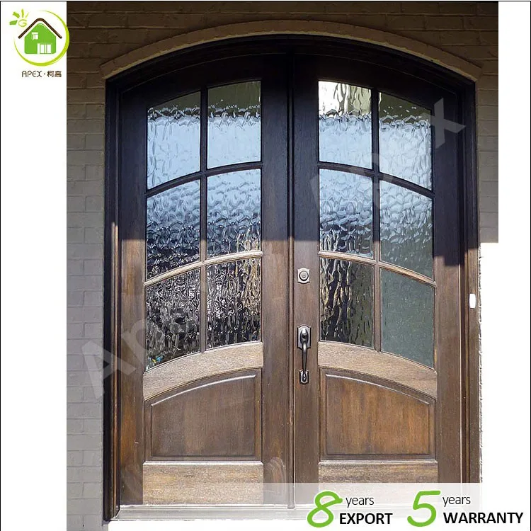 Main Entrance Wooden Door Design Glass Insert Solid Wood Front Door View Main Entrance Wooden Door Design Apex Product Details From Guangzhou Apex Building Material Co Limited On Alibaba Com