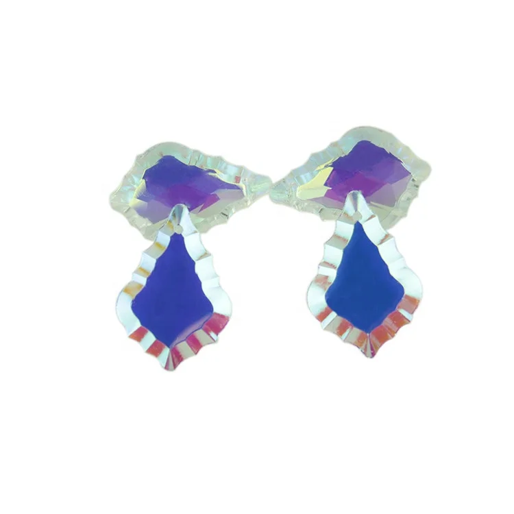 

100pcs Clear AB crystal maple leaf pendant glass chandelier parts For Wholesales