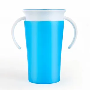Image of Non-toxic Safe Baby Trainer Cup Green/blue 7 Ounce 2 Count 360 Baby Trainer Cup