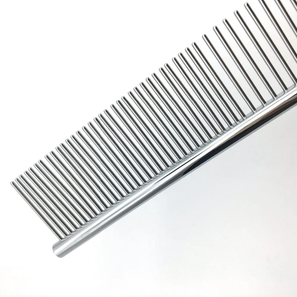 Chrome Plated Metal Pet Cat Dog Animal Hair Groomer Simple Comb With