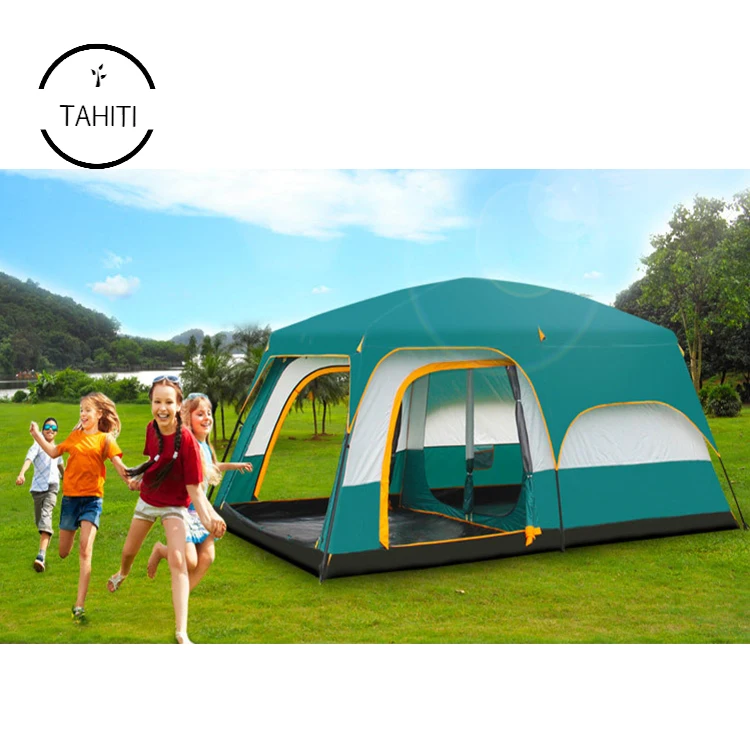 

Green large 8 person Army Camouflage Military outdoor waterproof Camping Tent