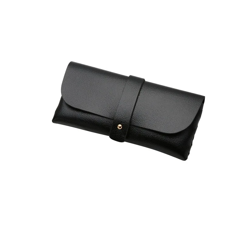 

Fashion high quality colorful PVC leather firm eyewear box glasses case, Black