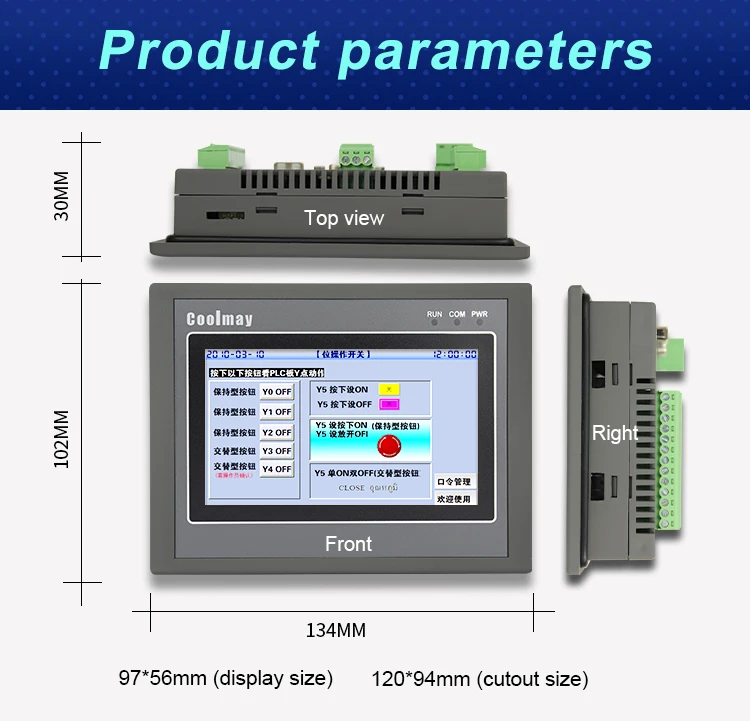 Bảng Điều Khiển Cảm Ứng Cnc Thiết Bị Điện Nhiệt Độ Ac Servo Bộ Điều Khiển Động Cơ Bước Lcd Màn Hình Mô-đun Màn Hình Lcd