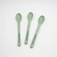 

China melamine factory customized 19cm melamine children's juice coffee long handle mixing spoon