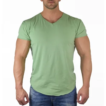 Olive Green Mens Short Sleeve T Shirt With 95% Pima Cotton 5% Elastane ...