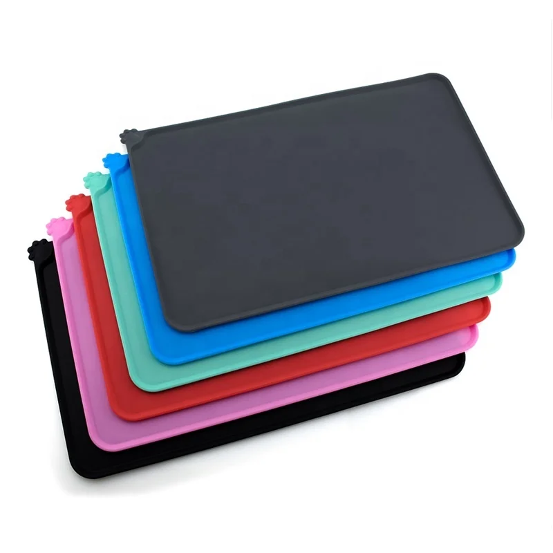 

Wholesale popular anti-slip waterproof silicone pet cat food mat