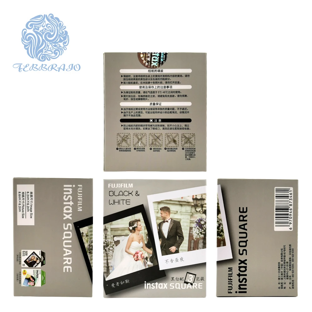 
3 pack Fujifilm Square image instant film with instax SQ6/SQ10/SQ20 digital camera 