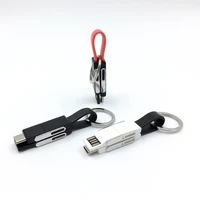 

Hot selling 4 in 1 keychain fast charging magnetic style usb multi phone charger cable for type C micro usb phones