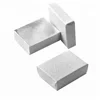 Z11W 1 3/4x1 1/8" Small White Swirl Cardboard Paper Jewelry Presentation Boxes White Swirl Cotton Filled Boxes