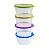 Plastic PP crisper container food storage box lunch box round food grade silicone food container