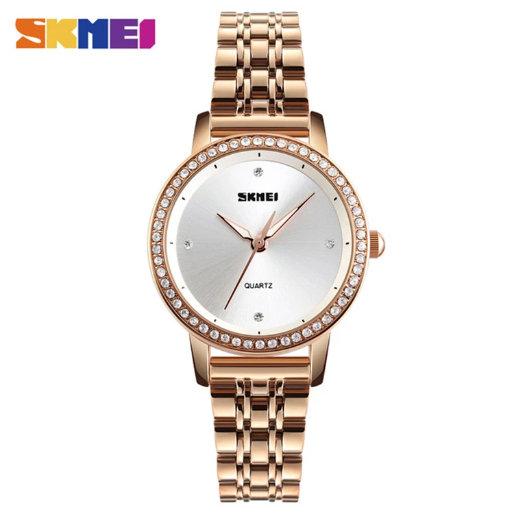 

SKMEI 1311 Fashion Women Casual Dress Rhinestones Watch Waterproof Girls Fashion Quartz Clock 2018