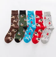 

Wholesale colorful cute dog funny soft cotton socks men