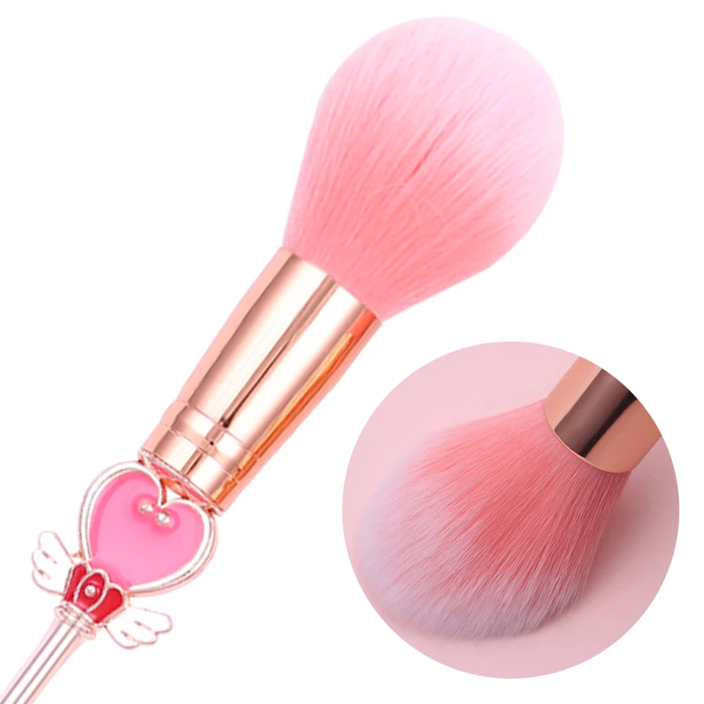 

2019 New Design 8Pcs Gold Cardcaptor Sakura Sailor Moon Makeup Brushes Set High Quality Handle Pink Hair Make up Brushes, Customized