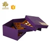 High Quality Custom Logo Soft Touch Lamination 3 Layers Dark Chocolate Packaging Drawer Gift Boxes With Paper Dividers