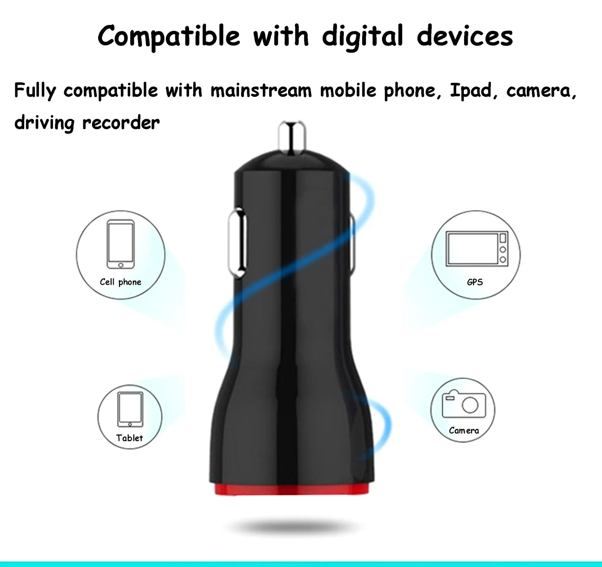 Circular Light Charger Dual Usb Ic Solutions Smart Protection Large