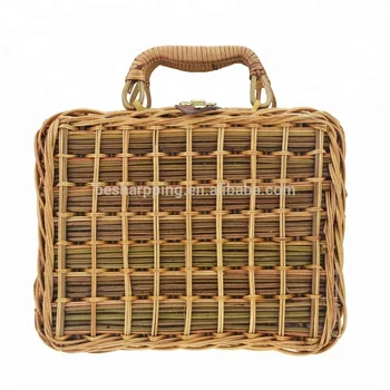 straw handbag woven handmade natural tote larger rattan bag