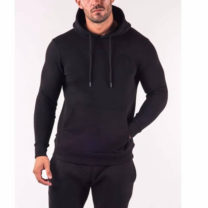 Your Favorite Men's Plain Black Pullover Fitted Hoodie - Buy Plain ...