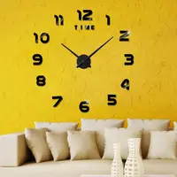 

High Quality Waterproof Lovely Cartoon DIY 3D Sliver Wall Clock