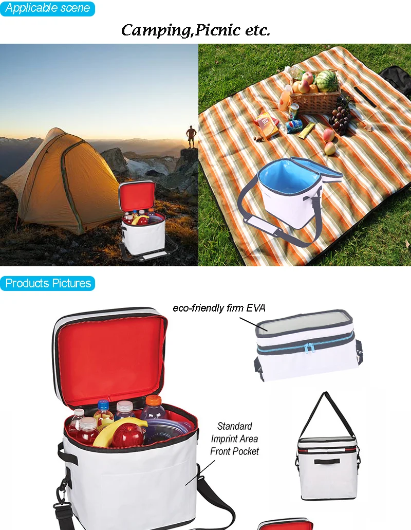 Portable Insulated Soft Beer Food Picnic Lunch Camping Cooler Bag Shoulder Bag 
