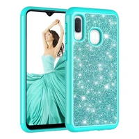 

Sparkling 2 in 1 hybrid case cover For Samsung Galaxy A20E, Shining shockproof case for Galaxy A10e