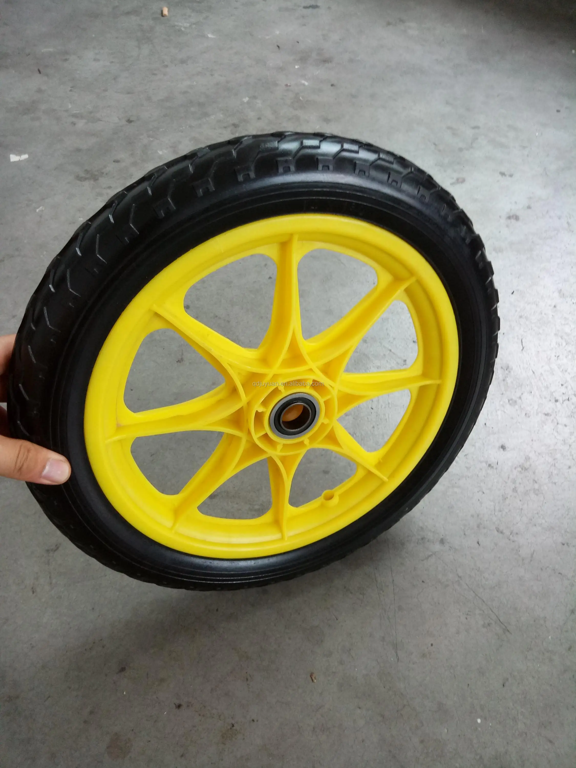 14*1.75 ''high Quality Pu Flat Free Puncture Proof Solid Wheel - Buy 14 ...