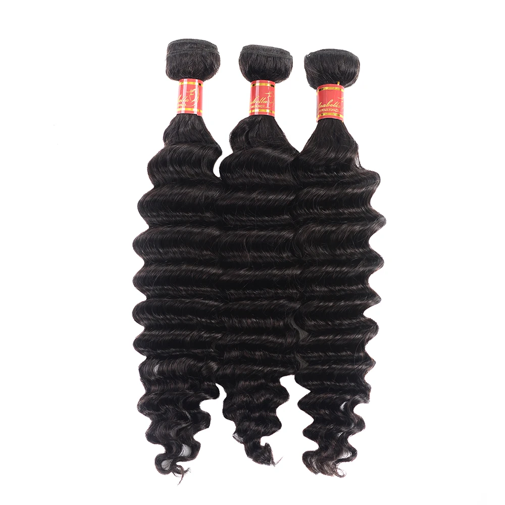 

Huashuo High Discounts Wholesale Drop Shipping Real Cuticle Aligned Raw Unprocessed Virgin Brazilian Loose Deep Wave Hair Weave, 1b natural black