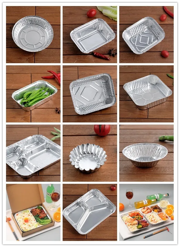 Aluminum Foil Food Tray With Lid For Oven Foil bbq Grill Tray