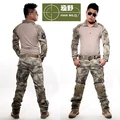 Tactical military uniform clothing army of the military combat uniform tactical pants with knee pads camouflage