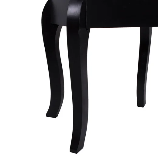 New Beautiful Black Mirrored Dressing Table Stool Seat Bench Bedroom Furniture Buy Mirrored