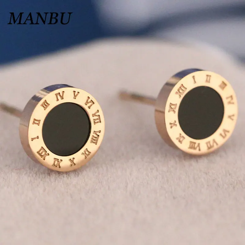 Men Earrings Gold Black Earrings For Men Stud Earrings Stainless Steel