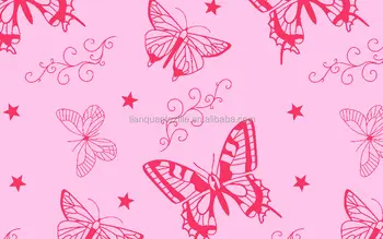 Pola Kupu Kupu Merah Muda Katun Flanel Kain 120 Gsm Buy Kapas