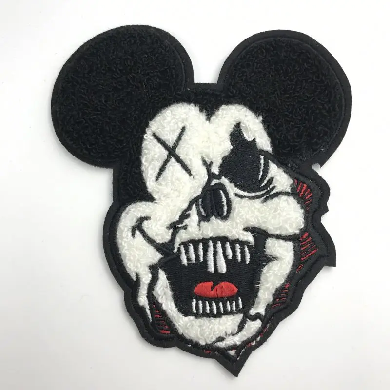 Letters Iron on patches wholesale embroidery chenille design for clothing