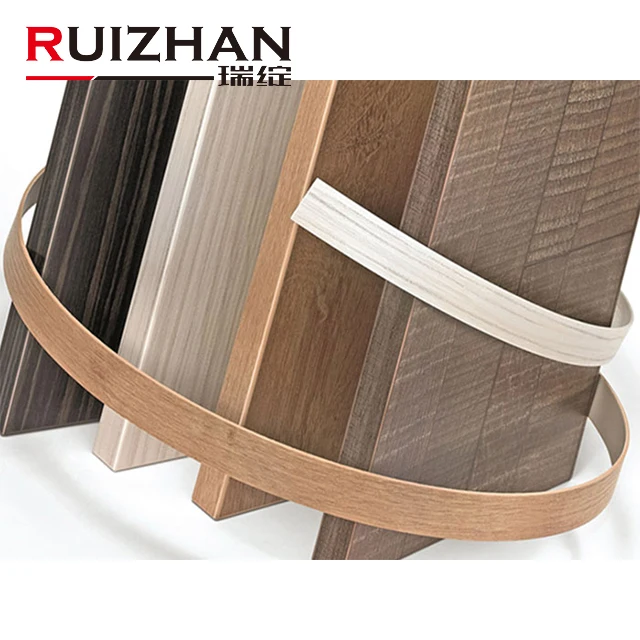 
Ruizhan 0.4Mm- 2Mm Thickness Pvc Decorative Plastic Desk Wood Furniture Edge Banding Trim Tape For Cabinet 
