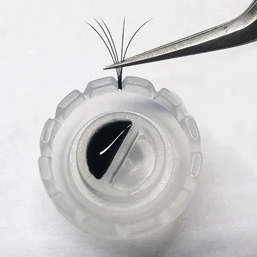 

Disposable Eyelash Blooming Cup Easy Fan Lash Extensions Tools Grafting Eyelash Flower Cup Artifact Drop Glue Holder, Clear