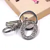 Customized Zinc Alloy Crystal Alphabet Keychain With letters Key Chain