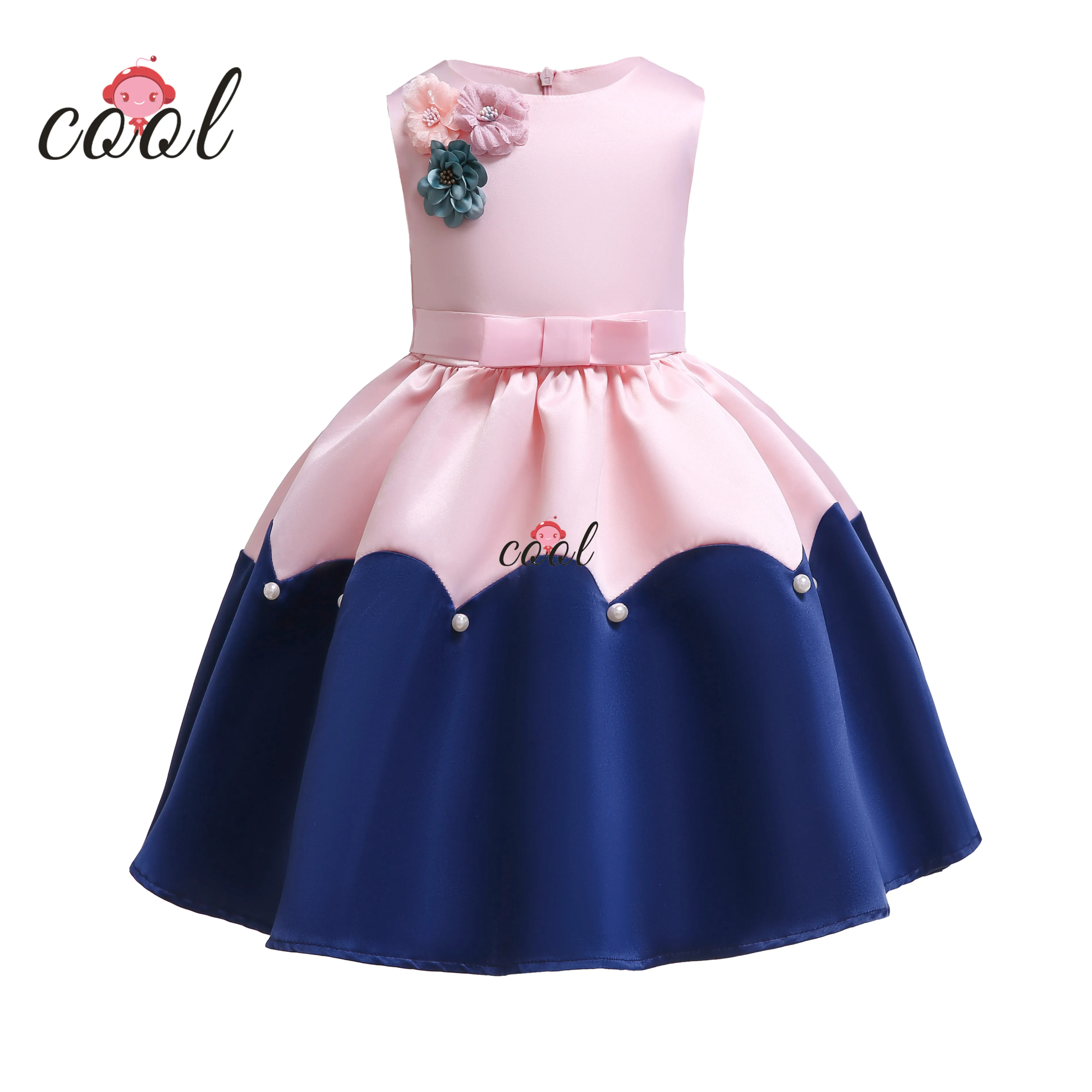 

Kids Party Dress Wholesale Baby Girls Summer Kids Dresses For Birthday Wedding Party ZT43-3166, Pink