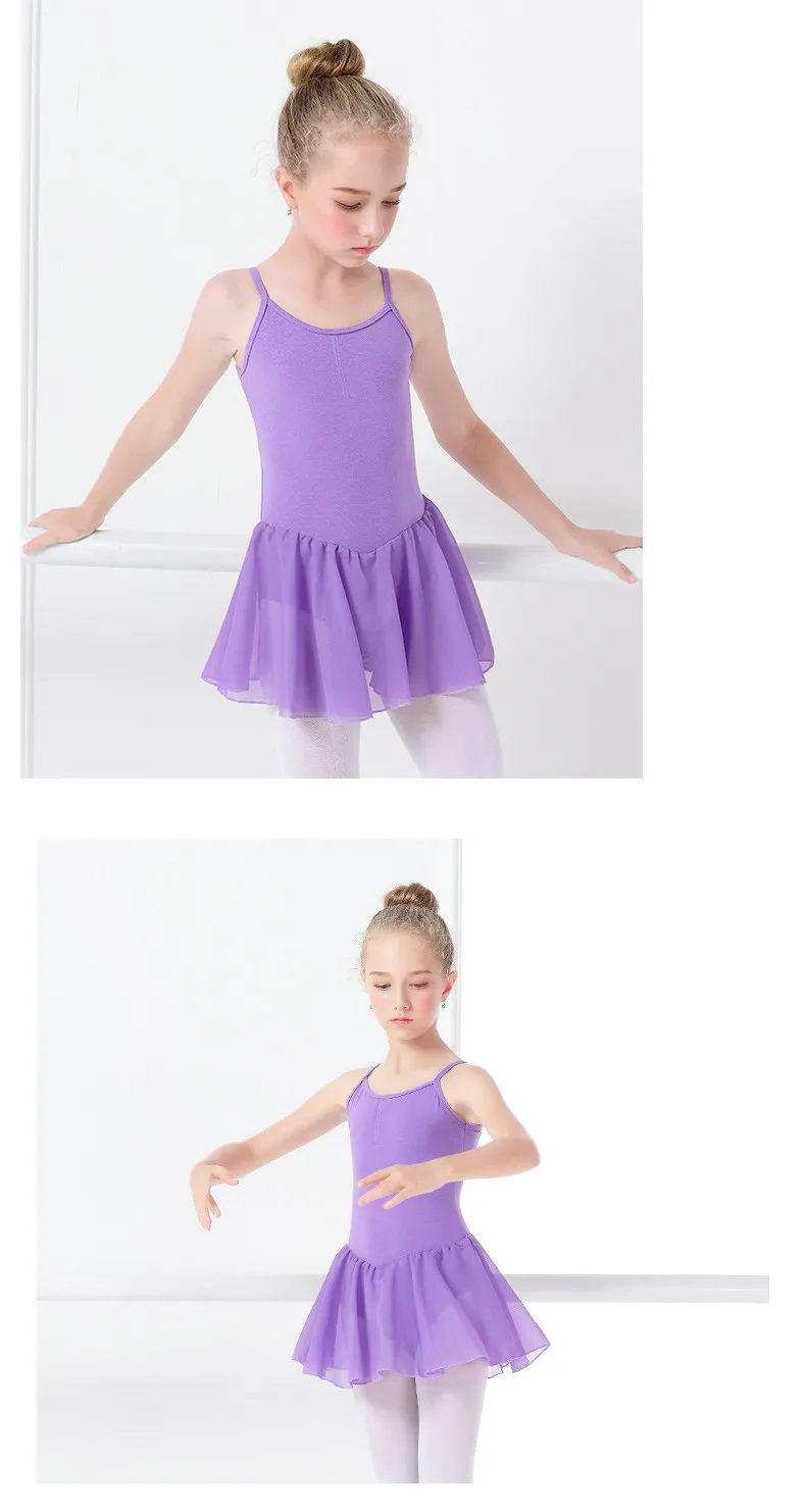 Lyrical Girls Camisole Chiffon Skirted Leotards Cotton Ballet Dance Dress Buy Lyrical Ballet 