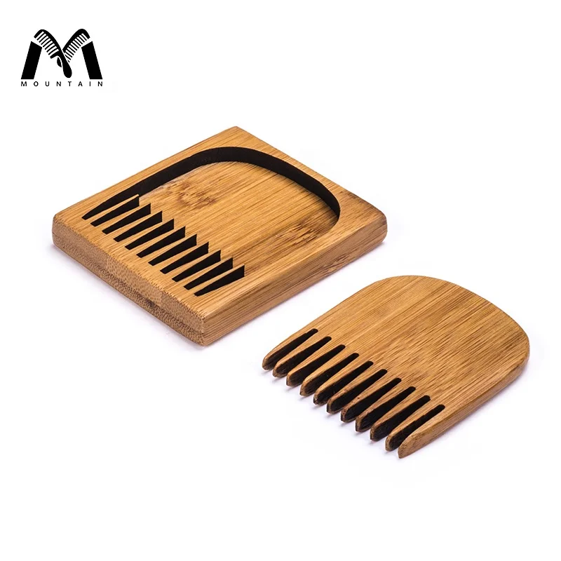

Hot-selling Custom Whoseales Portable Logo Bamboo Beard Comb Wood Brush