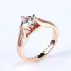 Popular Fashion Latest Design Ladies Cheap Sample Rose Gold Wedding Engagement Rings R065