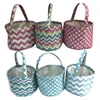 Wholesale Cute Chevron Dot Easter Basket Custom Easter Gift Basket for Kids