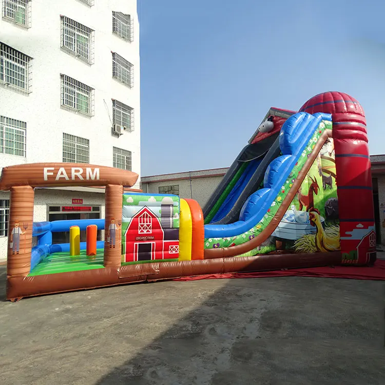 Colorful Farm Theme Inflatable Dry Slide For Kids Games Buy Giant Inflatable Slide For Sale