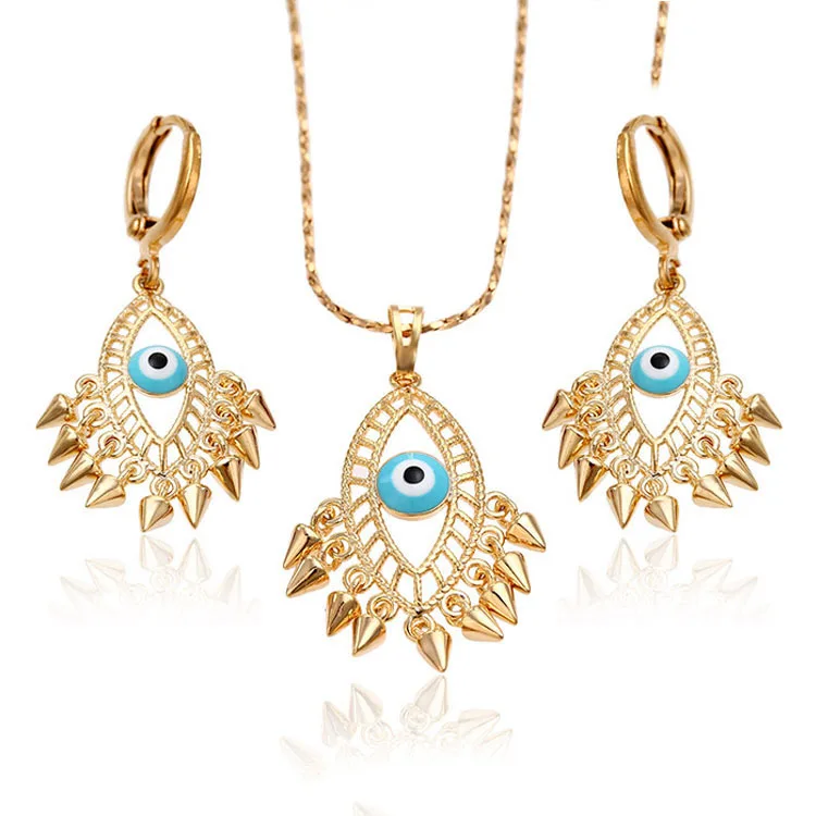 

63010-Xuping Wholesale 18K Gold Copper Alloy Jewelry Set