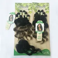 

100% heat resistant fiber synthetic hair,T african synthetic hair extension weave,body wave 6pcs T1b27