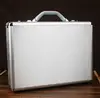 Stylish All Silver Planar Secure Lock Aluminum Money Briefcase