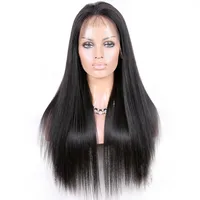 

Brazilian mink straight natural 100% human hair can be dyed straight half lace frontal wig