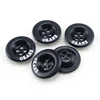 Black wide margin concave - type printed coat button circular four - eye resin button jacket suit decorative buttons